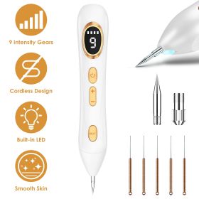 Portable Skin Tag Remover Pen with LED Light 9 Intensity Gears Cordless Rechargeable Skin Tag Removal Kit Intended for Common Warts Mole Skin Tags Gif