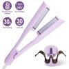 Hair Iron Curling Waver with Ceramic 1.41inch Barrel Ions Deep Hair Curler Dual Voltage Anti-Scald Hair Curling Wand Hair Crimper with 5 Temperature A
