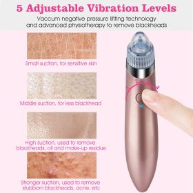 Electric Blackhead Remover Vacuum Suction Facial Pore Cleaner Acne Pimple Extractor Skin Care Cleaning Tool with 4 Suction Head