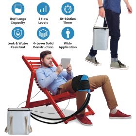19QT Portable Cold Therapy Machine Programmable Ice Therapy Machine Cold Rush Therapy Machine System with 3 Flow Levels 10-60Mins Timer 3 Elastic Band