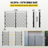 VEVOR Double Folding Security Gate, 5.1' H x 10.2' W Folding Door Gate, Steel Accordion Security Gate, Flexible Expanding Security Gate