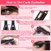 2 In 1 Clip Comb Heated Eyelash Curler Electric Mini Lash Curler Natural Eye Lash Makeup Tool with 3 Temp Settings 15Mins Shutdown
