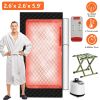 2.6x 2.6x 5.9FTPortable Sauna Tent 1 Person Steam Sauna for Home with 3L/1200W Steamer Folding Chair Remote Control 9 Steam Output Levels 5-95Mins Tim