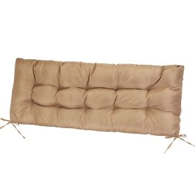 Bench Seat Cushion For Indoor Outdoor Furniture Non Slip Long Chair Cushion with Ties Strap Waterproof Swing Cushion 51.18x19.68IN For Garden Patio Ba (Option: Waterproof 10 Khaki)