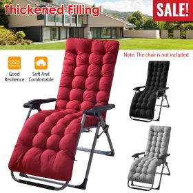 71x22in Chaise Lounger Cushion Recliner Rocking Chair Sofa Mat Deck Chair Cushion (Option: Plus_Red)