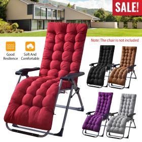 67x22in Chaise Lounger Cushion Recliner Rocking Chair Sofa Mat Deck Chair Cushion (Option: Purple)