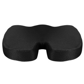 Seat Cushion Coccyx Orthopedic Memory Foam Cushion Tailbone Hip Support Chair Pillow for Office Car Seat (Option: Black)