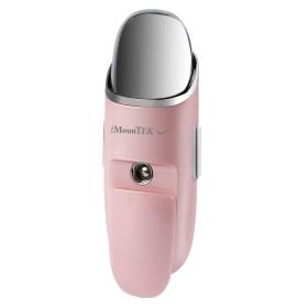 Nano Facial Mister Nano Cool Mist Facial Sprayer Portable Handy Face Steamer Moisturizing Massager USB Charge (Option: Pink)