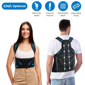 Posture Corrector for Women Men Adjustable Back Brace Posture Trainer Improve Hunchback Slouching Kyphosis Correction Invisible Under Clothes Upper Ba (Option: S)