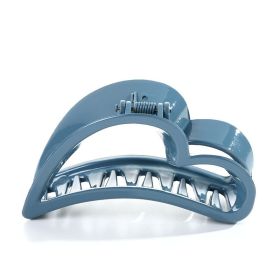 Plastic Fashion Hair Grab Classic Love Hair Clip Trend Hair Accessories (Color: Dark Blue)