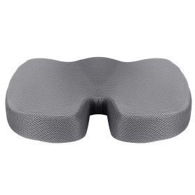 Seat Cushion Coccyx Orthopedic Memory Foam Cushion Tailbone Hip Support Chair Pillow for Office Car Seat (Option: Grey)